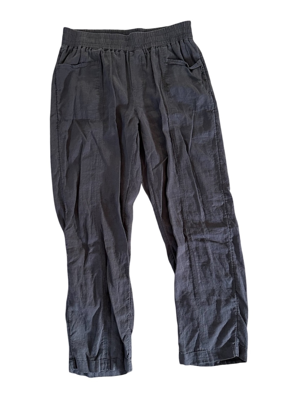 Gray Linen blend pull on pants